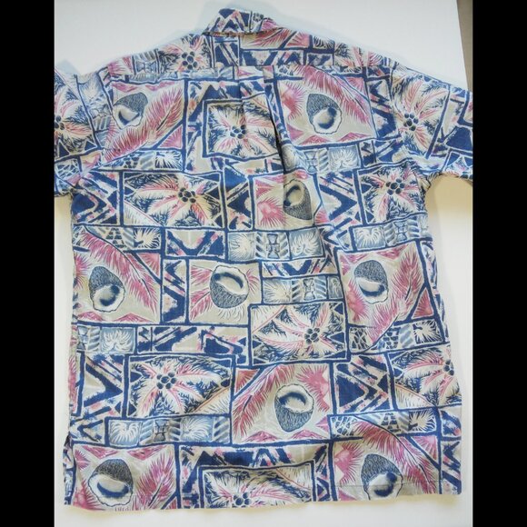 Alfred Shaheen Reyn Spooner Hawaiian Shirt Pullover Reverse Print Coconuts M - Picture 5 of 6